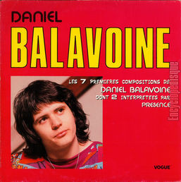[Pochette de Les 7 premires compositions de Daniel Balavoine dont 2 interprtes par Prsence (Daniel BALAVOINE)]