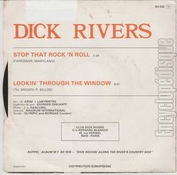 [Pochette de Stop that rock’n’roll (Dick RIVERS) - verso]