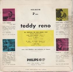 [Pochette de Teddy RENO "Ciao ciao bambina" (Les FRANCOPHILES) - verso]