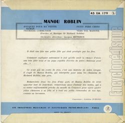 [Pochette de Bouquet pour ma petite maman (Manou ROBLIN) - verso]