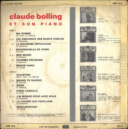 [Pochette de Claude Bolling & son piano (Claude BOLLING) - verso]