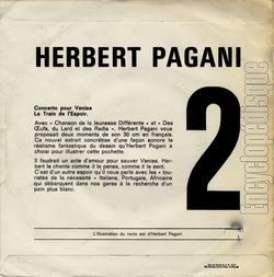 [Pochette de 2 - Concerto pour Venise (Herbert PAGANI) - verso]