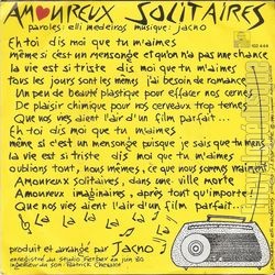 [Pochette de Amoureux solitaires (LIO) - verso]