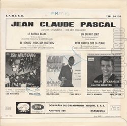 [Pochette de Le bateau blanc (Jean-Claude PASCAL) - verso]