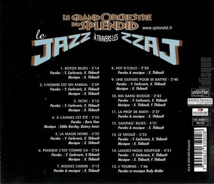 [Pochette de Le jazz  travers les zzaj (Le GRAND ORCHESTRE DU SPLENDID) - verso]