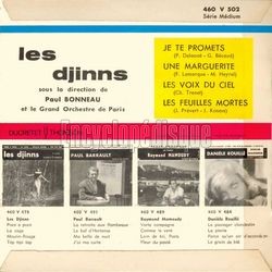 [Pochette de Je te promets (Les DJINNS) - verso]