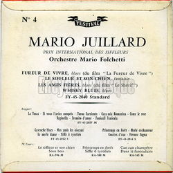 [Pochette de Fureur de vivre - N4 (Mario JUILLARD) - verso]