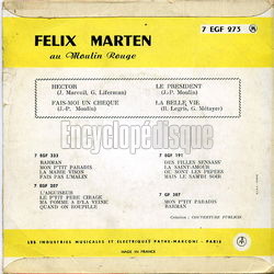 [Pochette de Hector (Flix MARTEN) - verso]