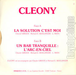 [Pochette de La solution c’est moi (CLEONY) - verso]