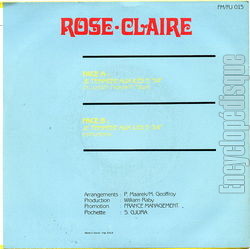 [Pochette de Je t’emmne aux les (ROSE-CLAIRE) - verso]