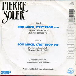 [Pochette de Too much c’est trop (Pierre SOLER) - verso]