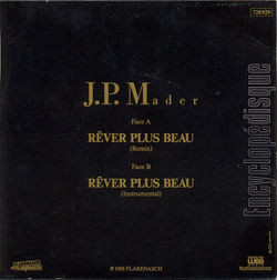 [Pochette de Rver plus beau (remix) (Jean-Pierre MADER) - verso]