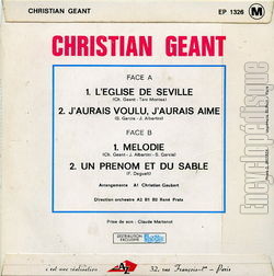 [Pochette de L’glise de Sville (Christian GANT) - verso]