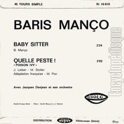 [Pochette de Baby sitter (Baris MANO) - verso]