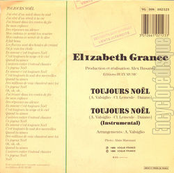 [Pochette de Toujours Nol (lizabeth GRANEC) - verso]