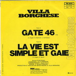 [Pochette de Gate 46 (VILLA BORGHESE) - verso]