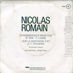 [Pochette de La permission de minuit (Nicolas ROMAIN) - verso]