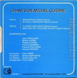 [Pochette de Bienheureux (Michel GUERRE) - verso]