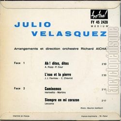 [Pochette de Ah ! Dites, dites (Julio VELASQUEZ) - verso]