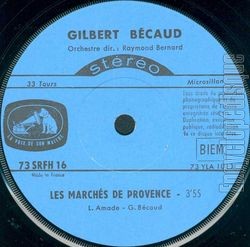 [Pochette de Les marchs de Provence (Gilbert BCAUD)]