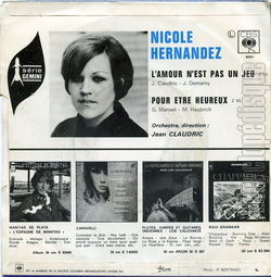 [Pochette de L’amour n’est pas un jeu (Nicole HERNANDEZ) - verso]