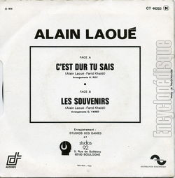 [Pochette de C’est dur tu sais (Alain LAOU) - verso]