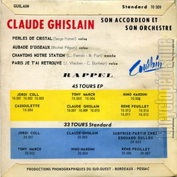 [Pochette de Perles de cristal (Claude GHISLAIN) - verso]