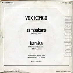 [Pochette de Tambakana (VOX KONGO) - verso]