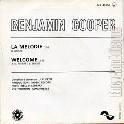 [Pochette de La mlodie (Benjamin COOPER) - verso]