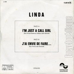 [Pochette de I’m just a call girl (LINDA) - verso]