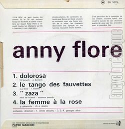 [Pochette de Dolorosa (Anny FLORE) - verso]