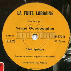 [Pochette de La fuite lorraine (Serge GOUDOUMINE) - verso]