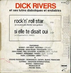 [Pochette de Rock’n roll star (Dick RIVERS) - verso]