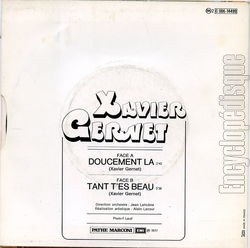 [Pochette de Doucement l (Xavier GERNET) - verso]