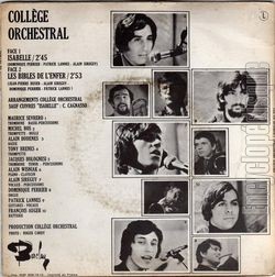 [Pochette de Isabelle (COLLEGE ORCHESTRAL) - verso]