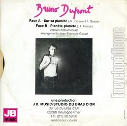 [Pochette de Sur sa plante (Bruno DUPONT) - verso]