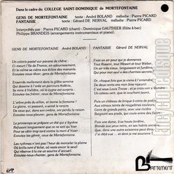 [Pochette de Mortefontaine (COLLGE SAINT-DOMINIQUE DE MORTEFONTAINE) - verso]