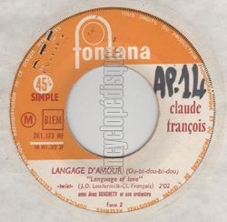 [Pochette de Dis-lui (Claude FRANOIS) - verso]