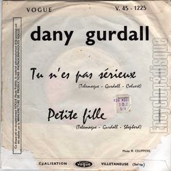 [Pochette de Tu n’es pas srieux (Dany GURDALL) - verso]