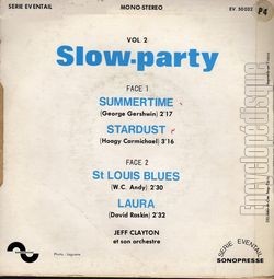 [Pochette de Slow Party Vol.2 (Jeff CLAYTON) - verso]