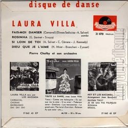 [Pochette de Fais-moi danser (Laura VILLA) - verso]