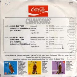 [Pochette de Coca-Cola "Chansons" (COMPILATION) - verso]