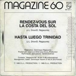 [Pochette de Rendez-vous sur la Costa del sol (MAGAZINE 60) - verso]