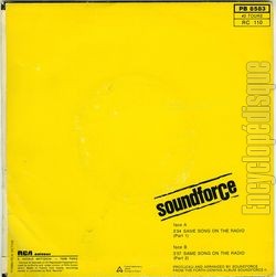 [Pochette de Same song on the radio (SOUNDFORCE) - verso]