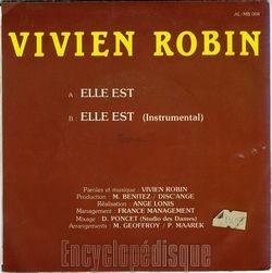 [Pochette de Elle est (Vivien ROBIN) - verso]