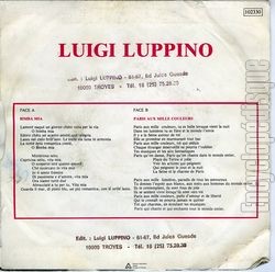 [Pochette de Bimba mia (Luigi LUPPINO) - verso]