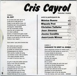 [Pochette de El xot (Chris CAYROL) - verso]