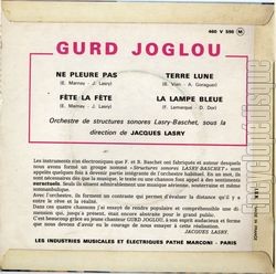 [Pochette de Ne pleure pas (Gurd JOGLOU) - verso]