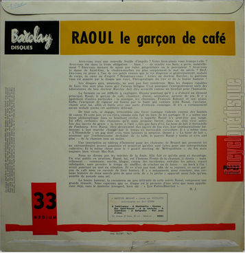 [Pochette de Chante (RAOUL LE GARON DE CAF) - verso]