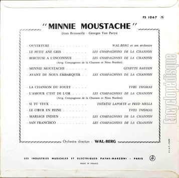 [Pochette de Minnie Moustache (THTRE / SPECTACLE) - verso]